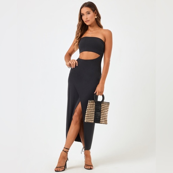 LSPACE Corsica Black Dress L - Picture 3 of 7